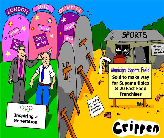 Crippen's cartoon about the Olympics inspiring a generation